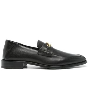 Amiri Schwarze kettenglied quadratische zehenschuhe