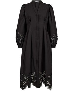 co'couture Cattiacc V-Jurk - Zwart