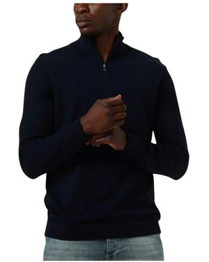 SELECTED Hoodies & Sweatvesten ,Blauw ,Katoen Half Zip Cardigan