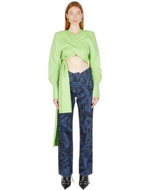 Ninamounah Overhemden ,Groen ,Katoen Seahorse Wrap Top