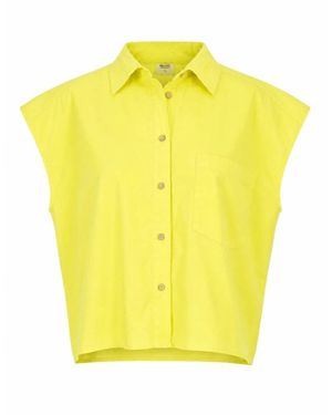 Brand Unique Ärmelloses Oversize-Shirt - Gelb