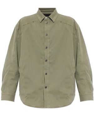 Off-White c/o Virgil Abloh Geïsoleerd Jack Met Geborduurd Logo - Groen