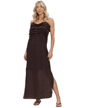 Object Objlyne/L Re Long Dress - Braun