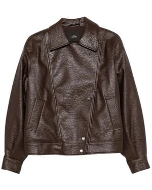 Twinset Leather Jackets - Marrón