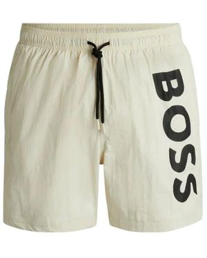 BOSS Herren Boxer Badebekleidung Mit Taschen - Grün