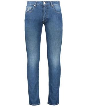 Moorer Jeans ,Blauw ,Denim Slim Fit Jeans