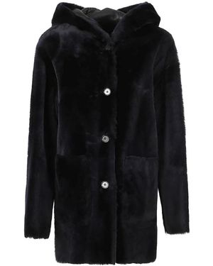 Arma Jassen ,Blauw ,Faux Fur & Shearling Jassen - Zwart