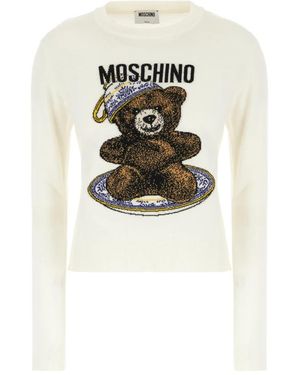 Moschino Round-Neck Knitwear - Blanco