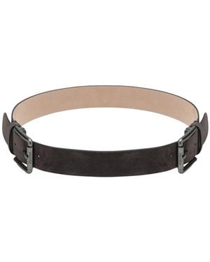 Max Mara Accessoires ,Grijs ,Leer Masunno Riem - Bruin