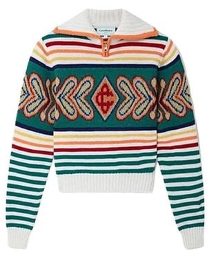 CASABLANCA Round-Neck Knitwear - Green