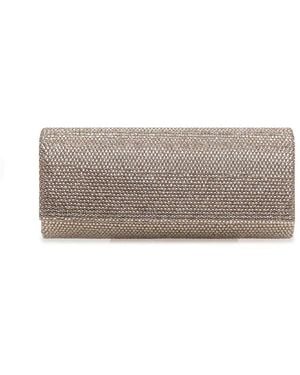 TWENTYFOUR Tassen ,Pochette Rigida Rivestita Di Micro Strass - Grijs