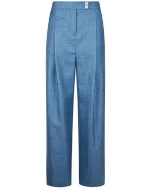 Eleventy Wide Trousers - Blue