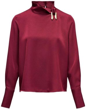 Salsa Jeans Overhemden ,Rood ,Satin Blouse