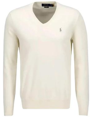 Ralph Lauren V-Neck Knitwear - White