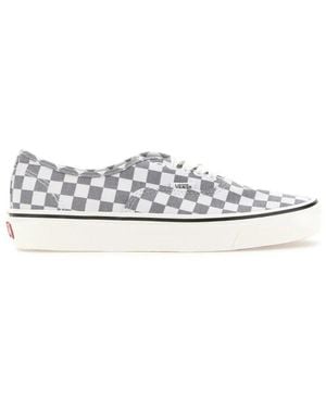Vans Authentische Checkerboard Plateau-Sneaker - Weiß