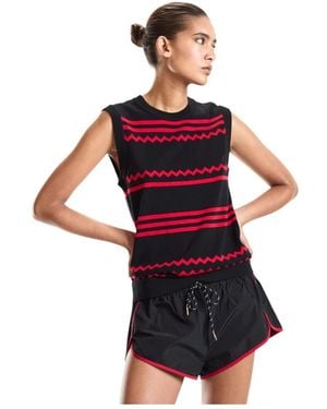 Cynthia Rowley Ziggy Strick-Top - Rot