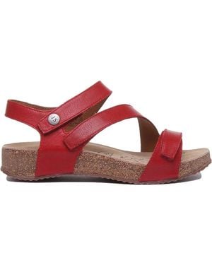 Josef Seibel Flat Sandals - Red