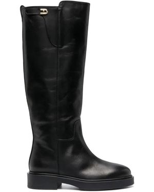 Furla Schoenen ,Zwart ,Leer Legacy High Boots