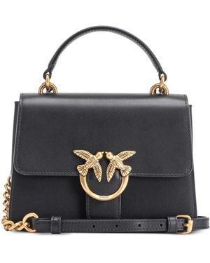 Pinko Tassen ,Zwart ,Leer Mini Love Bag One Top Handle Light Simply - Blauw