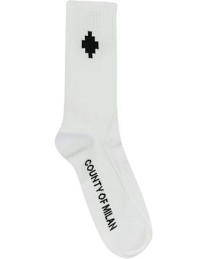 Marcelo Burlon Ondergoed ,Wit ,Katoen Klassieke Logo Sokken