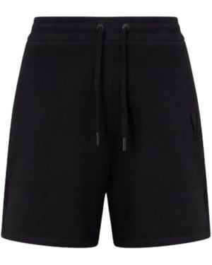 Ami Paris Short Molleton Noir Embossé - Zwart