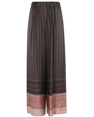 Alysi Wide Trousers - Brown