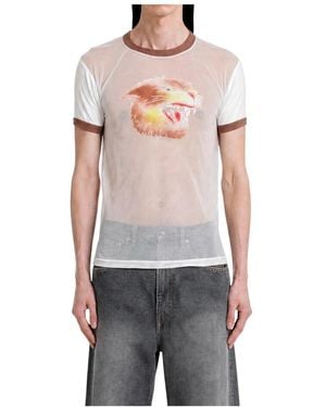 Kapital Sheerjersey X 20/- Jersey Ringer T (Anger Leopard) - Grau