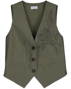 Brunello Cucinelli Vests - Verde