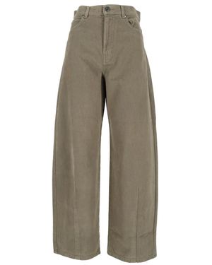 Weekend by Maxmara Broeken ,Groen ,Katoen Ordine Wide Broeken - Grijs