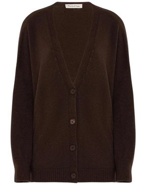 Manila Grace Wollen Vest Van Wol En Kasjmier - Bruin