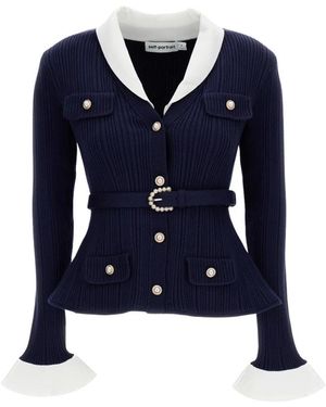 Self-Portrait Cardigans - Bleu