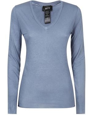 Avant Toi Long Sleeve T-Shirts - Blue