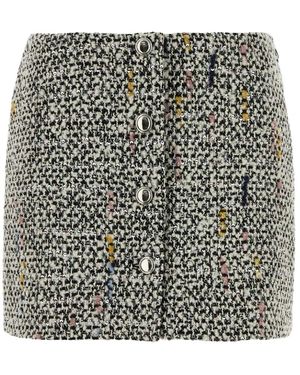 Alessandra Rich Sequin Tweed Minirok - Zwart