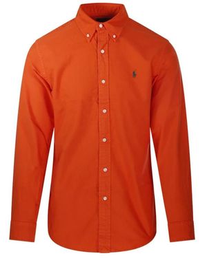 Ralph Lauren Overhemden ,Oranje ,College Shirt