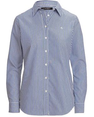 Ralph Lauren Overhemden ,Blauw ,Katoen Gestreepte Katoenen Blouse