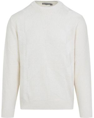 Canali Round-Neck Knitwear - White