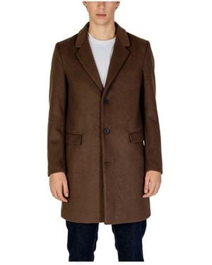 Antony Morato Single-Breasted Coats - Brown