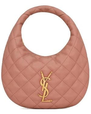 Saint Laurent Tassen ,Roze ,Leer Icarino Quilted Handbag - Bruin