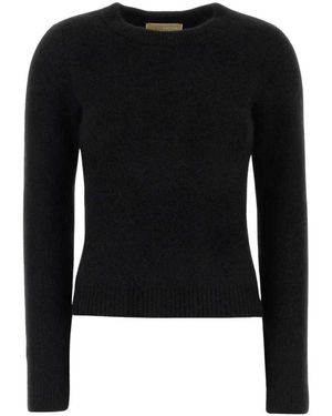 Michael Kors Truien & Vesten ,Zwart ,Wol Geborstelde Alpacawolmix Trui