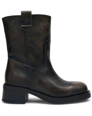 Alohas Rajan Lederstiefel - Schwarz