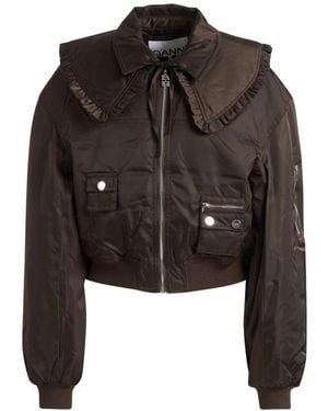 Ganni Bomber Jackets - Black