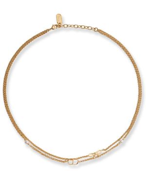 Dior Cd Signatur Kurze Halskette - Mettallic