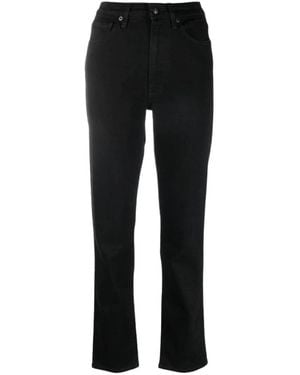 3x1 Jeans Met Hoge Taille En Taps Toelopende Pijpen - Zwart