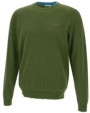 Sun 68 Round-Neck Knitwear - Verde