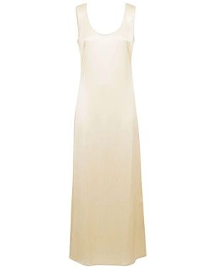 REMAIN Birger Christensen Elegantes Kleid Mit Rundhalsausschnitt - Weiß