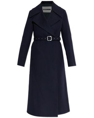 Jil Sander Belted Coats - Azul