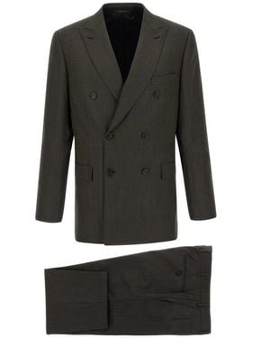 Brioni Double Breasted Suits - Black