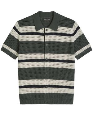 Marc O' Polo Strick-Hemd Regular Fit - Grün