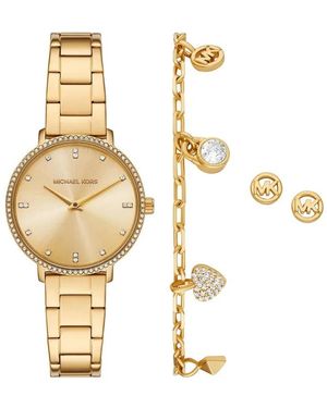 Michael Kors Mini Pyper Pavé Uhren-Geschenkset - Mettallic