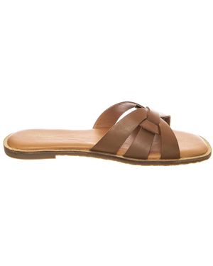 Barbour Schoenen ,Bruin ,Leer Woven Leather Slider